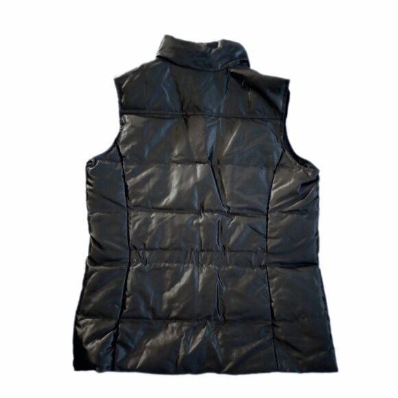 Lands End Down Quilted Charcoal Gray Vest sz 2-4 XS Womens - Picture 2 of 5